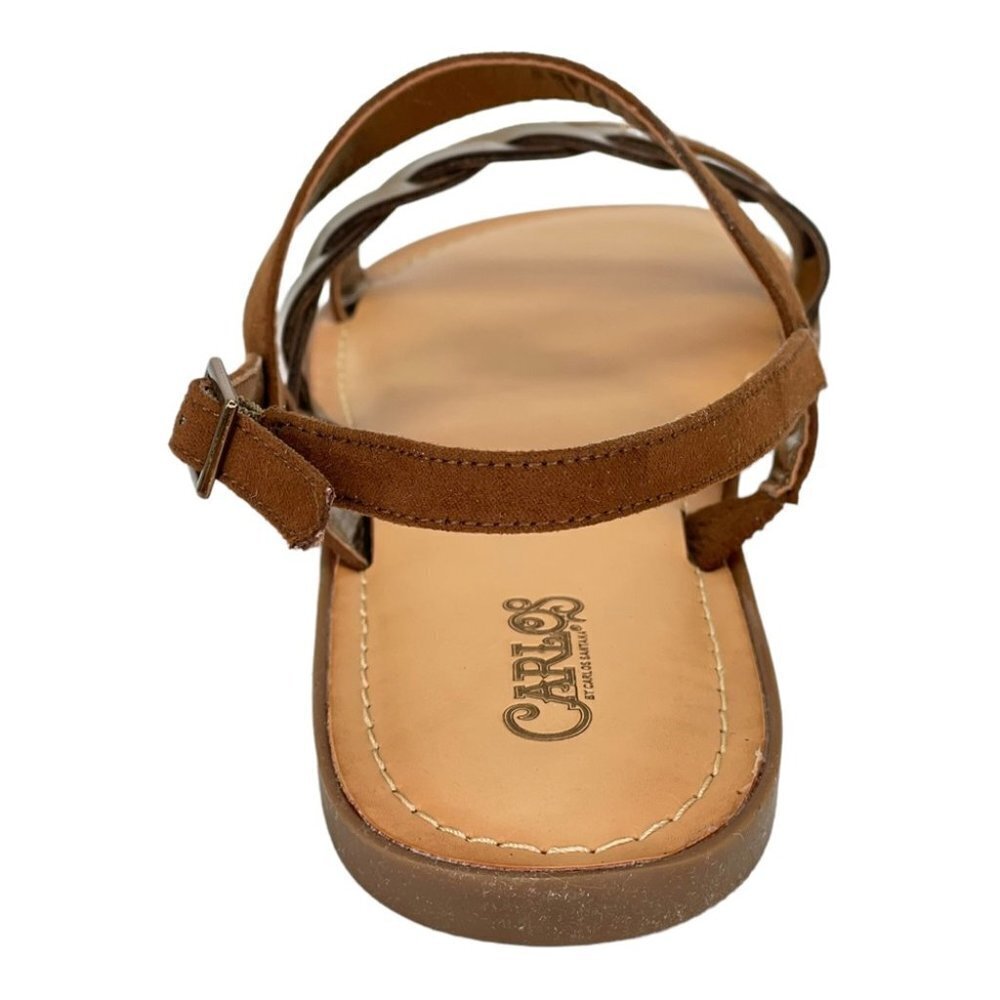 Carlos Santana Radley Brown Faux Leather Slingback Womens Sandals Size 9M - Picture 6 of 9